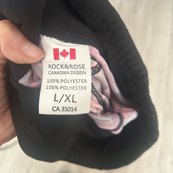 Rock and Rose Neon Pink Leggings with mesh panel - Picture 3 of 3